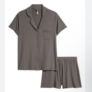 SKIMS Jersey PJ Lounge Shorts Set Mauve M